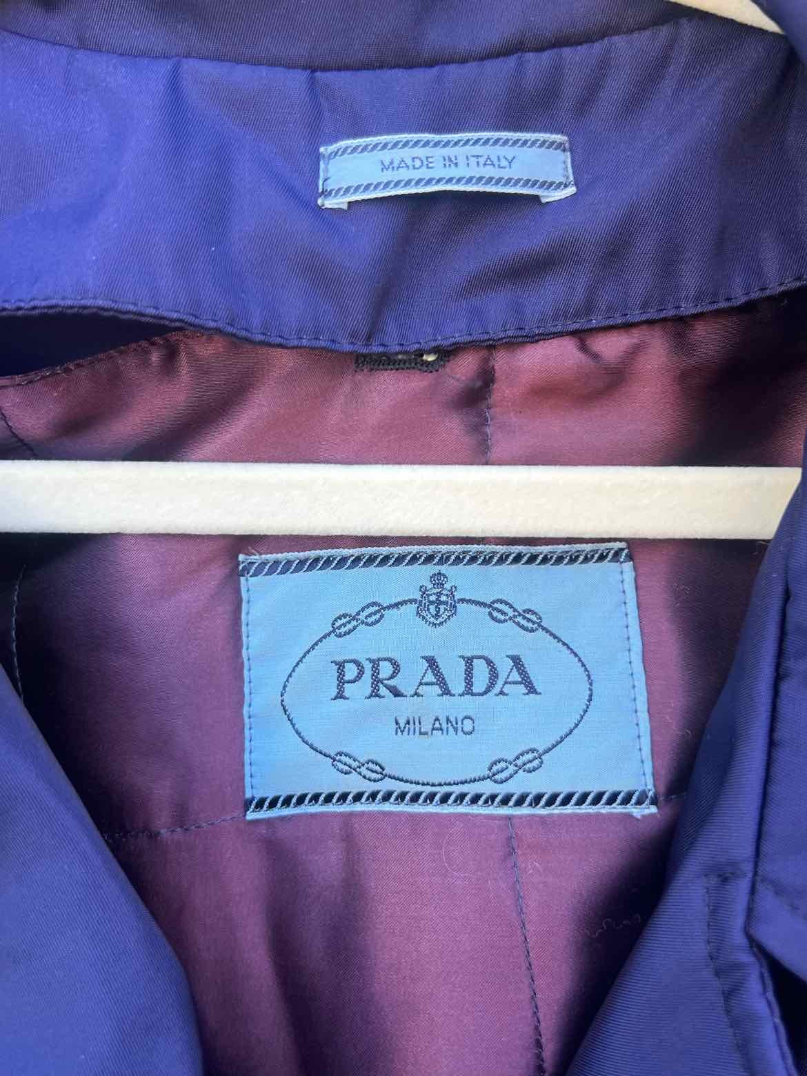 Prada Size Small Navy Coat