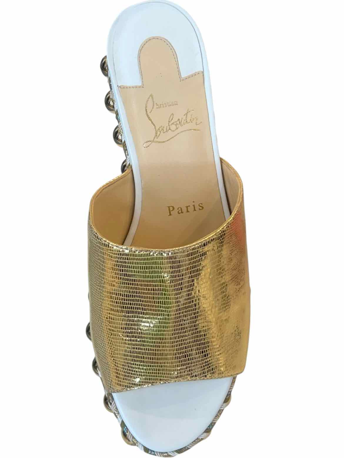 Christian Louboutin Size 37 gold/white Shoes
