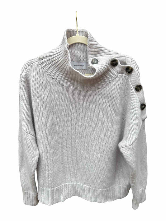 Yves Salomon Size M Heather Grey SWEATER