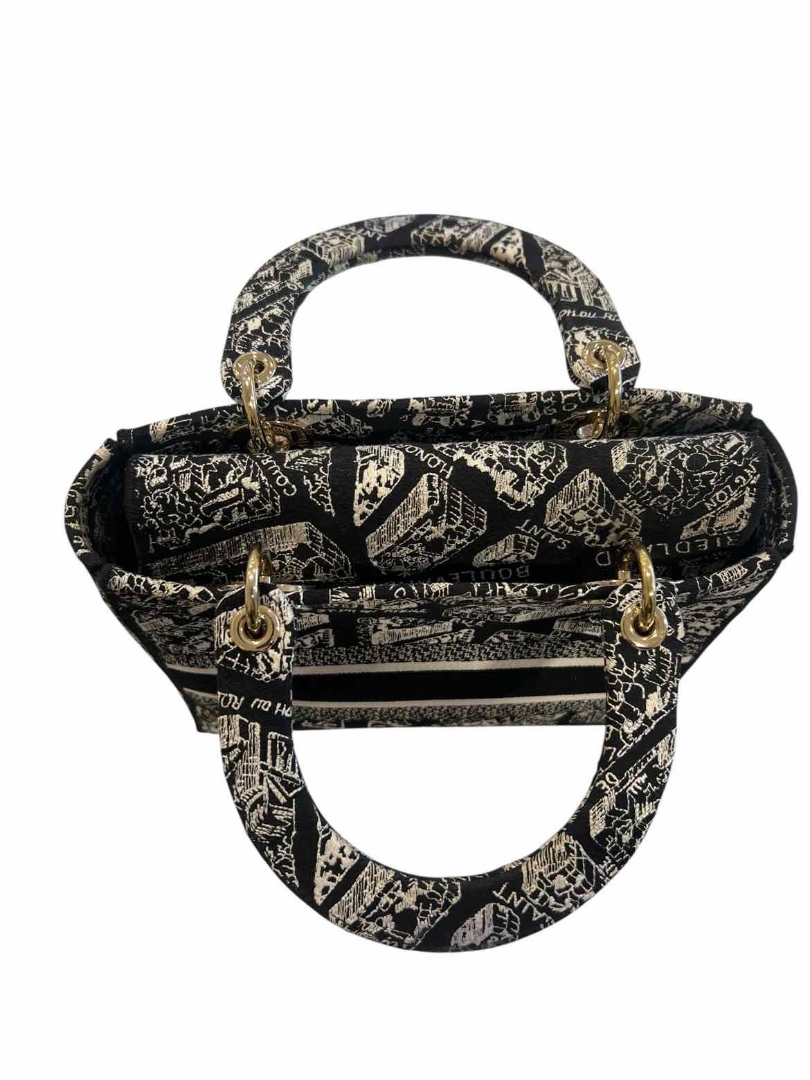 CHRISTIAN DIOR Size Medium Black/White Purse