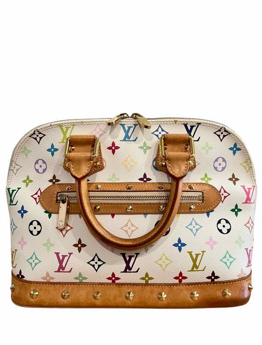LOUIS VUITTON Size PM wh/rainbow/brn Purse