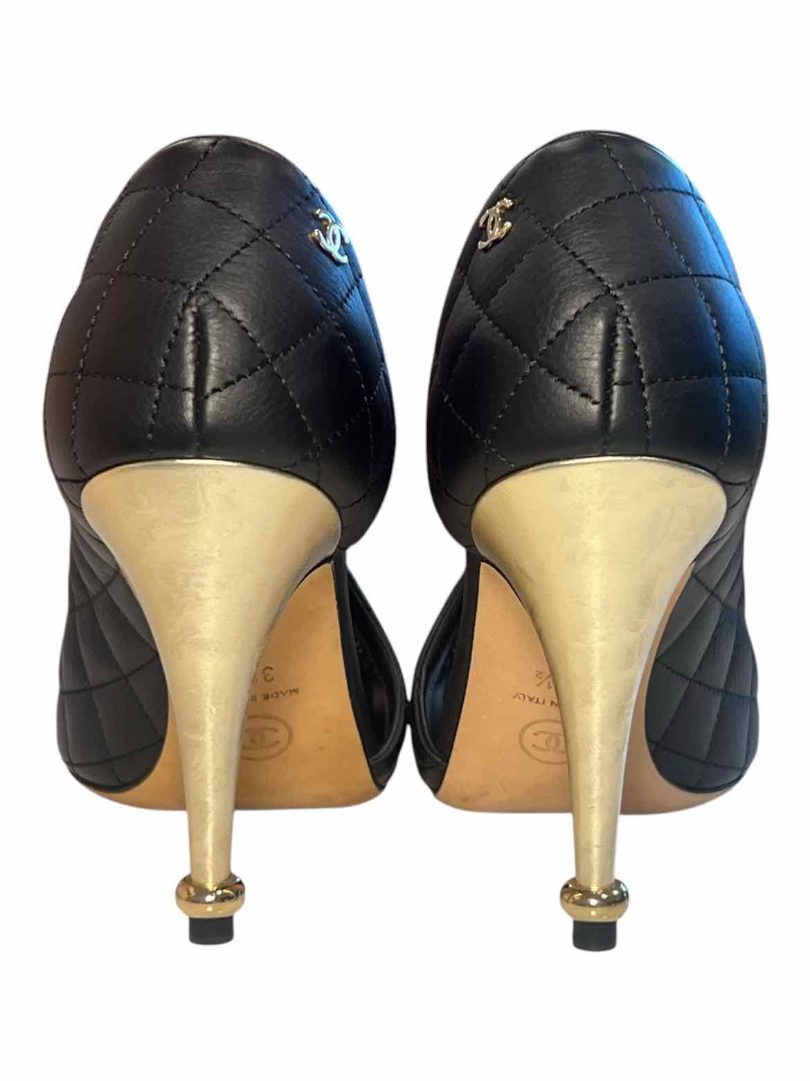 Chanel Size 36.5 black/gold Shoes