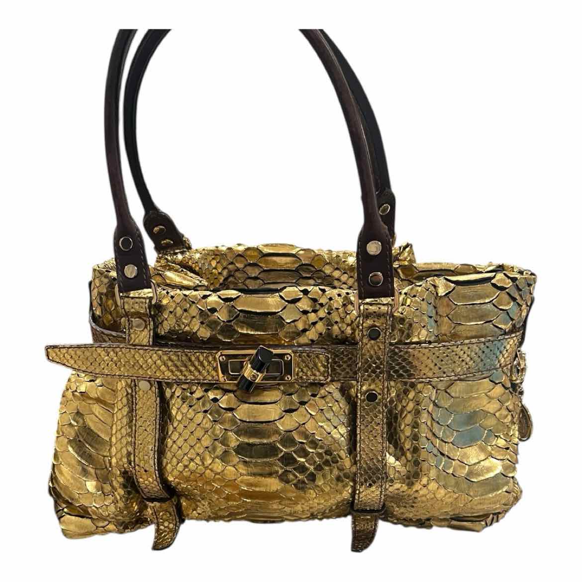 LANVIN gold/brown Purse