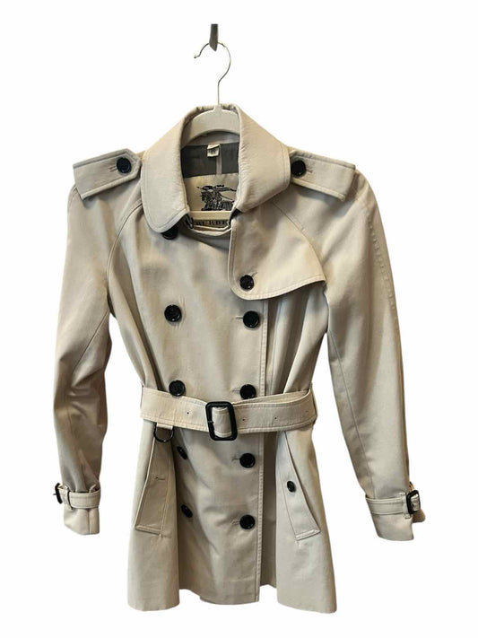 BURBERRY Size 0 light brown/check Coat