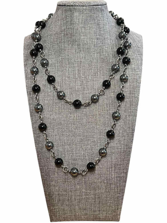 David Yurman hematite/onyx/ss Necklace