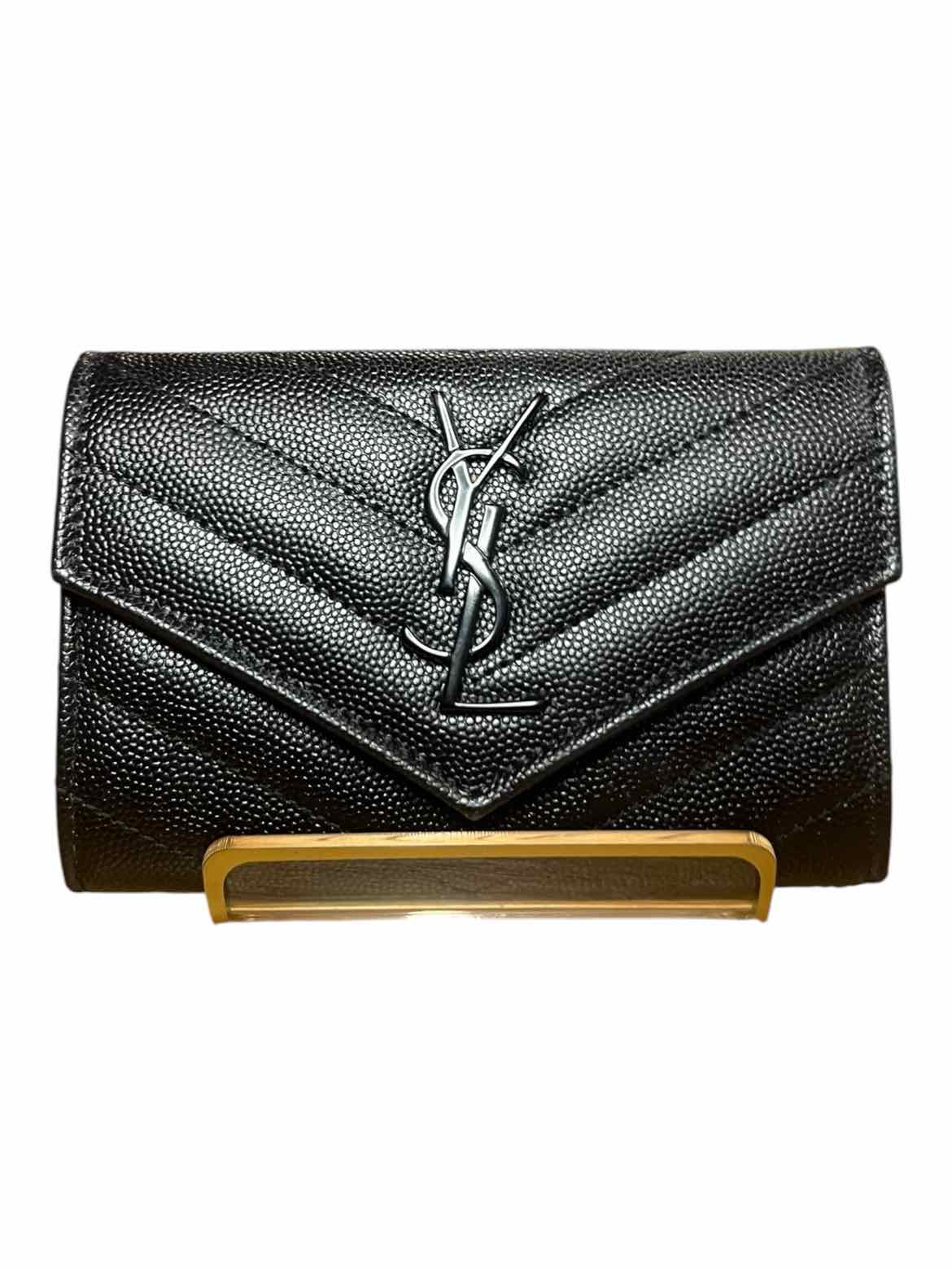 YSL Size Small Black Wallet