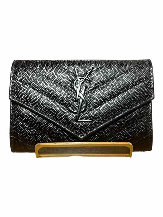 YSL Size Small Black Wallet