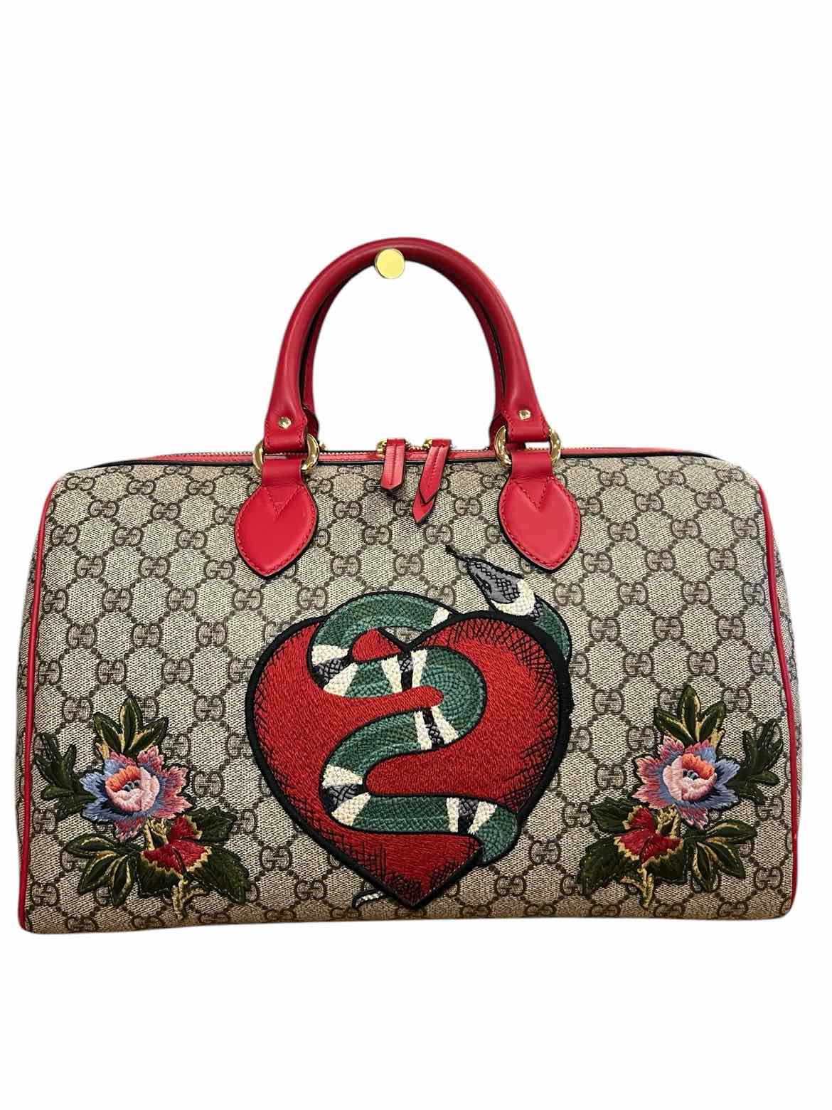 GUCCI Size Large brown/red multi Purse