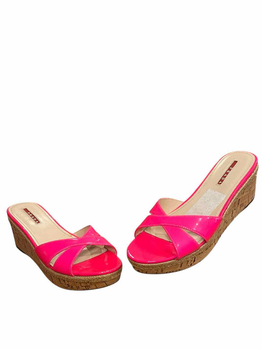 Prada Size 38 hot pink Shoes