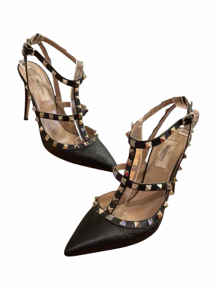 Valentino Size 38.5 black/gold Shoes