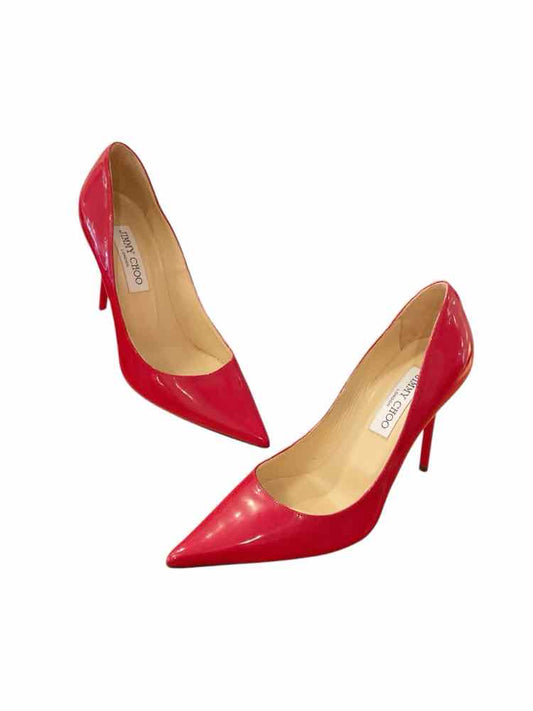 JIMMY CHOO Size 37.5 red patent Shoes