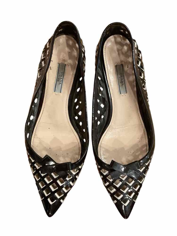 Prada Size 39 Black/White Shoes