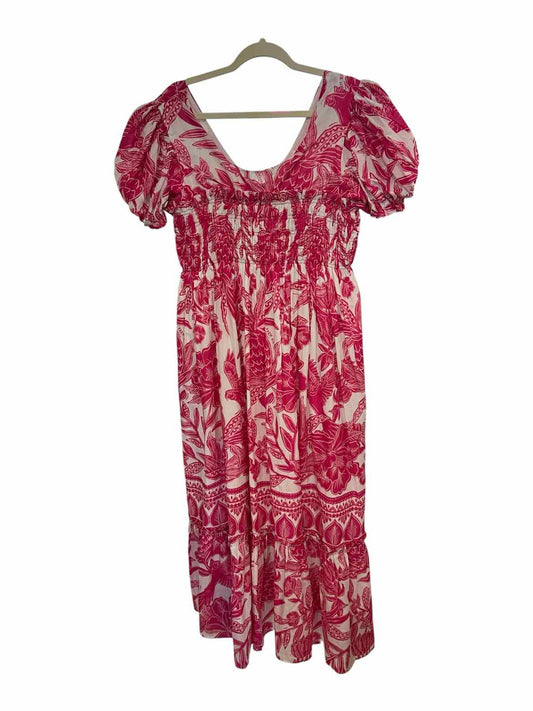 Farm Rio Size X-Large fuchsia/white Dress