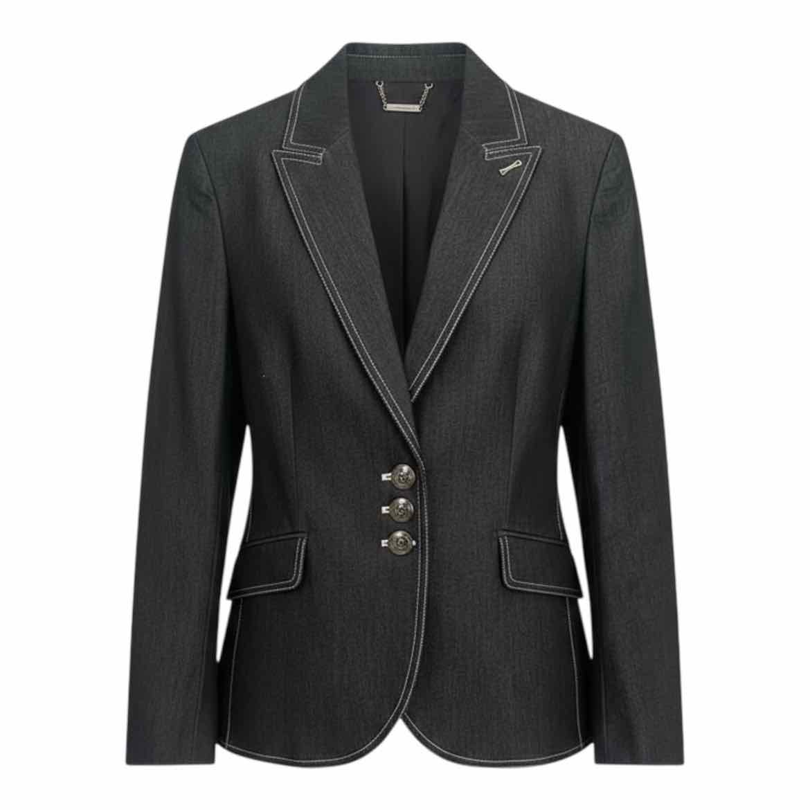 ELIE TAHARI Size 12 dark denim BLAZER