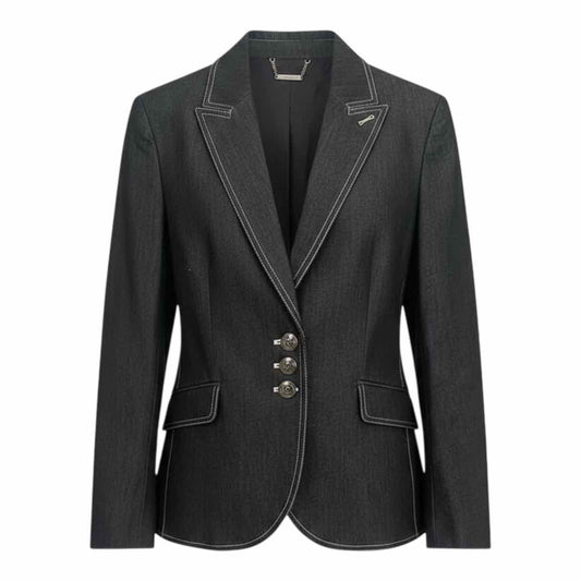 ELIE TAHARI Size 12 dark denim BLAZER