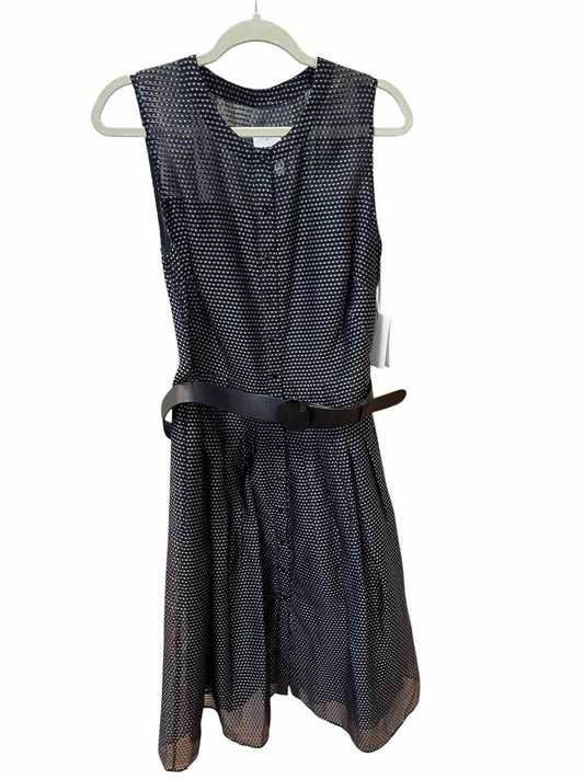 AKRIS PUNTO Size 12 NAVY/WH Dress