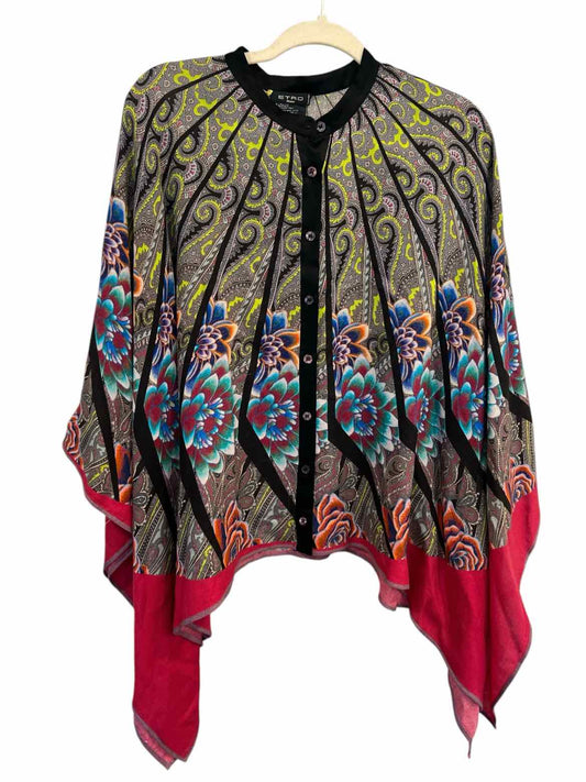 ETRO Size Large Black multi Blouse
