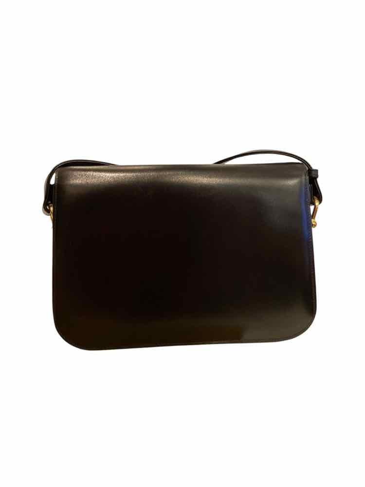 Celine black/gold hardware Horse Carriage Shoulder Bag Purse
