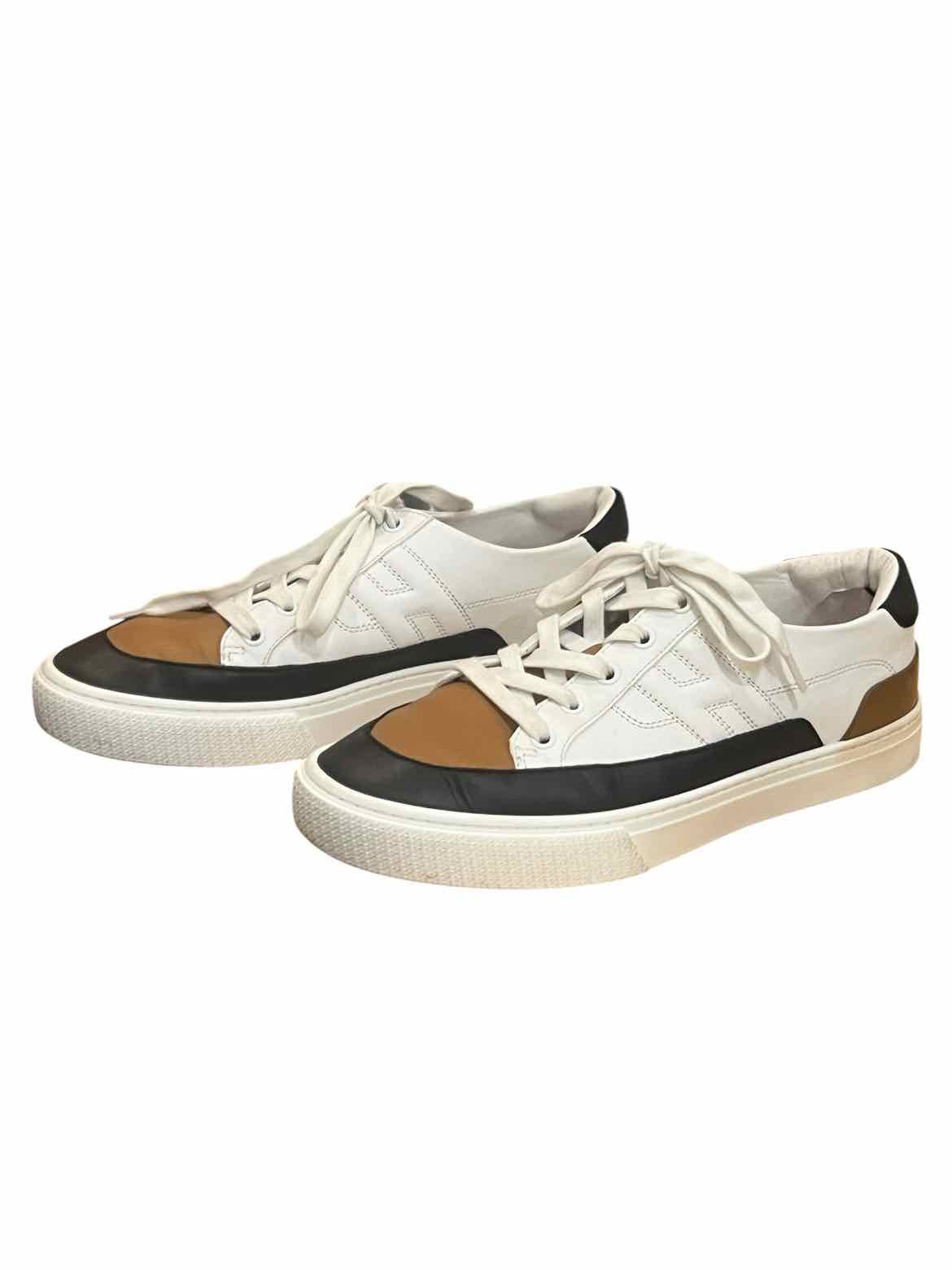 Hermes Size 39 White/Brown/Black Deep Sneaker Shoes