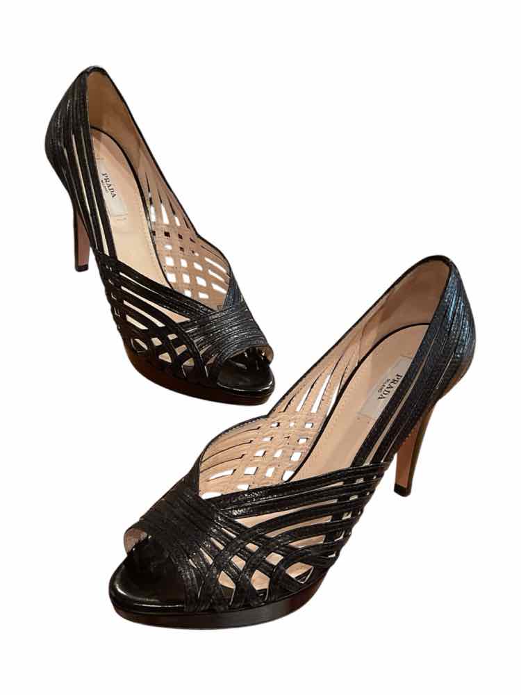 Prada Size 37.5 Black Shoes