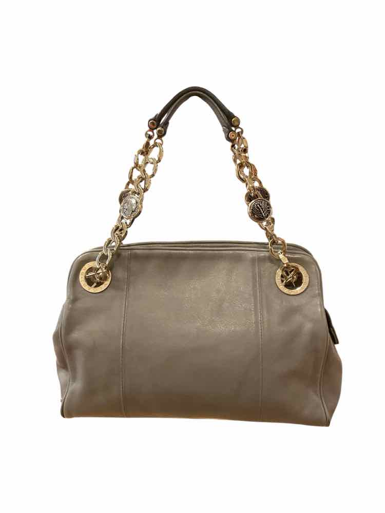 BVLGARI Grey/Silver Hardware Monete Shoulder Bag Purse