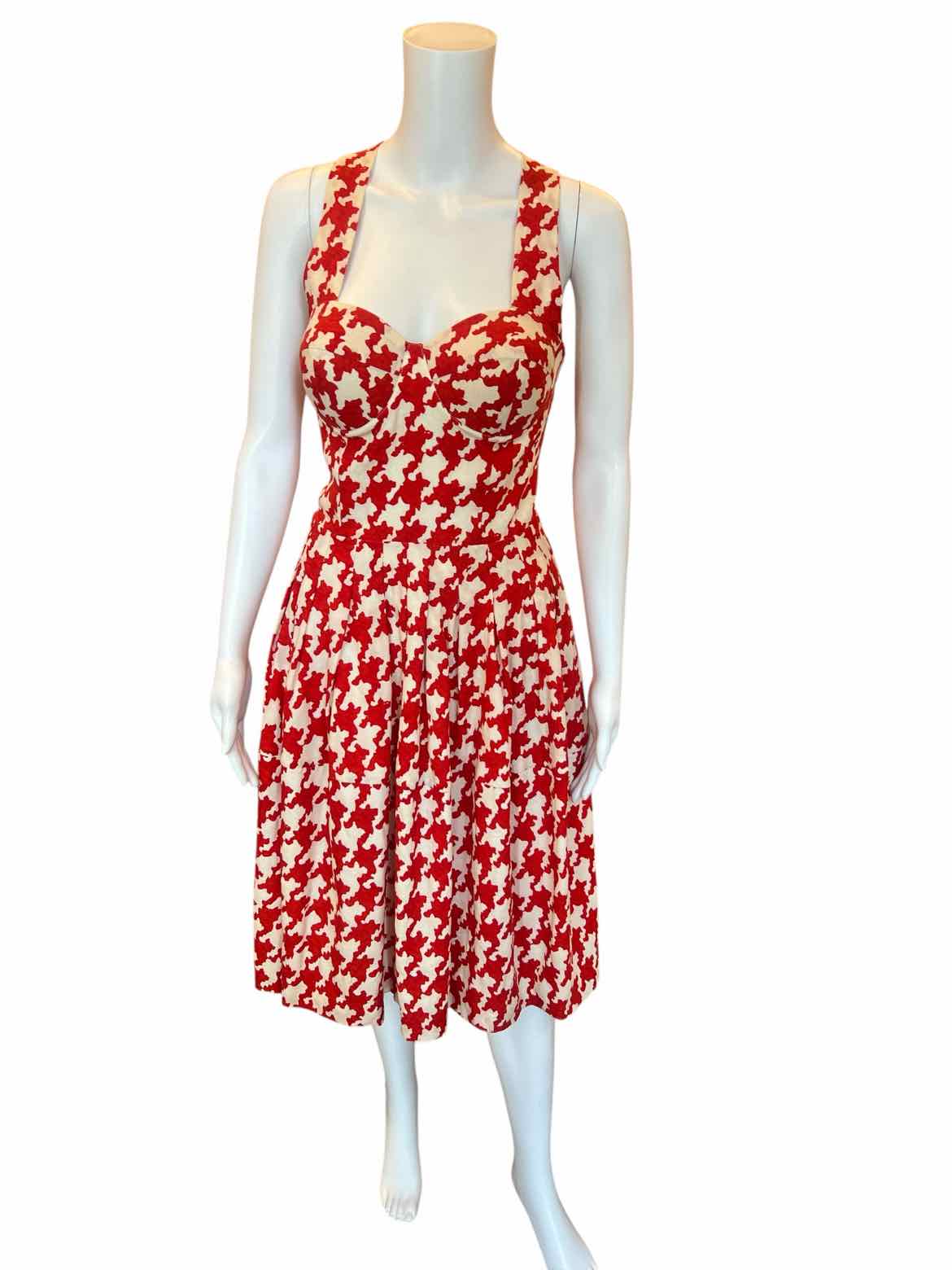 SAMANTHA SUNG Size 6 red/white Dress