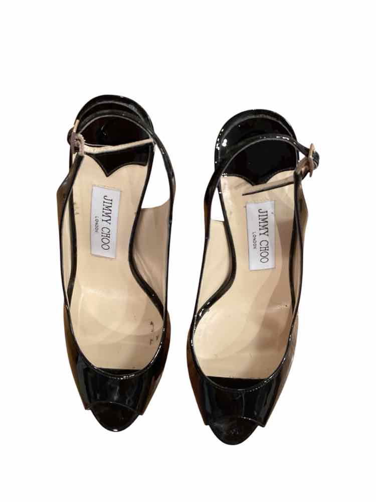 JIMMY CHOO Size 38.5 black patent Shoes