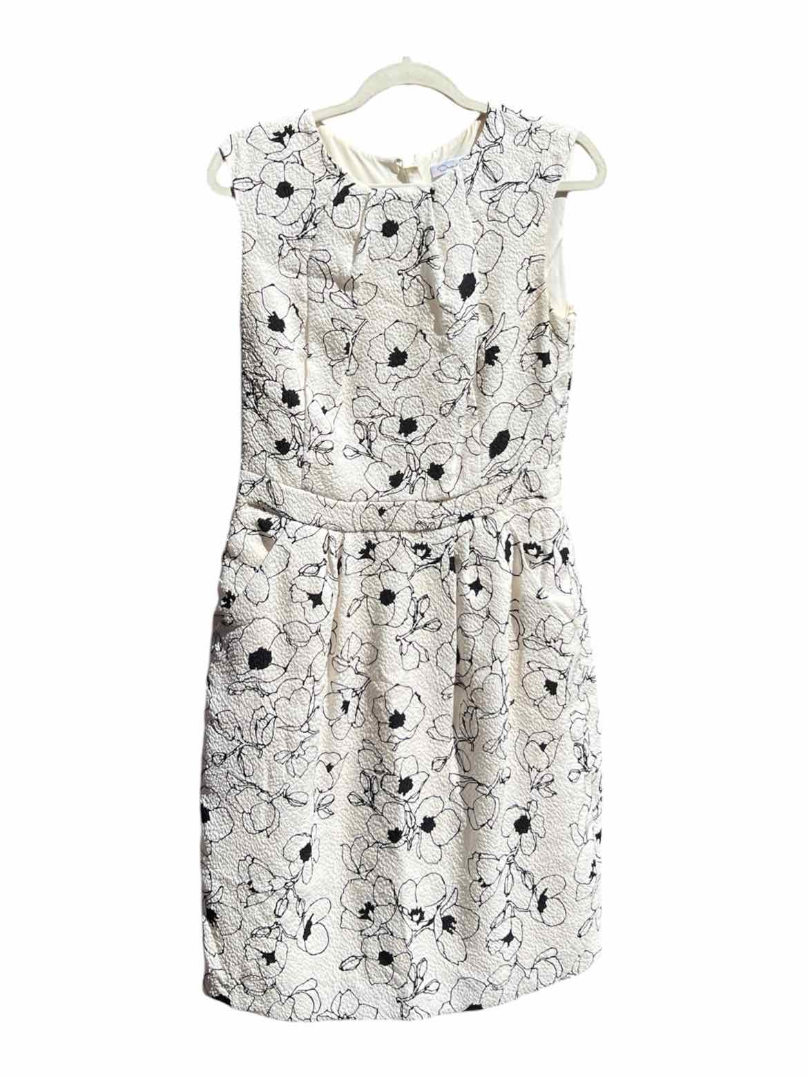 Oscar de la Renta Size 8 WH/BLK Dress