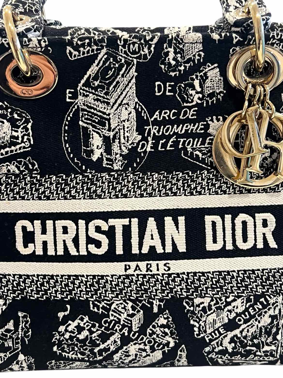 CHRISTIAN DIOR Size Medium Black/White Purse