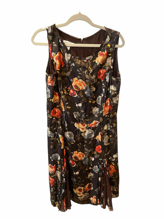 Oscar de la Renta Size 14 BLK/FLORAL Dress