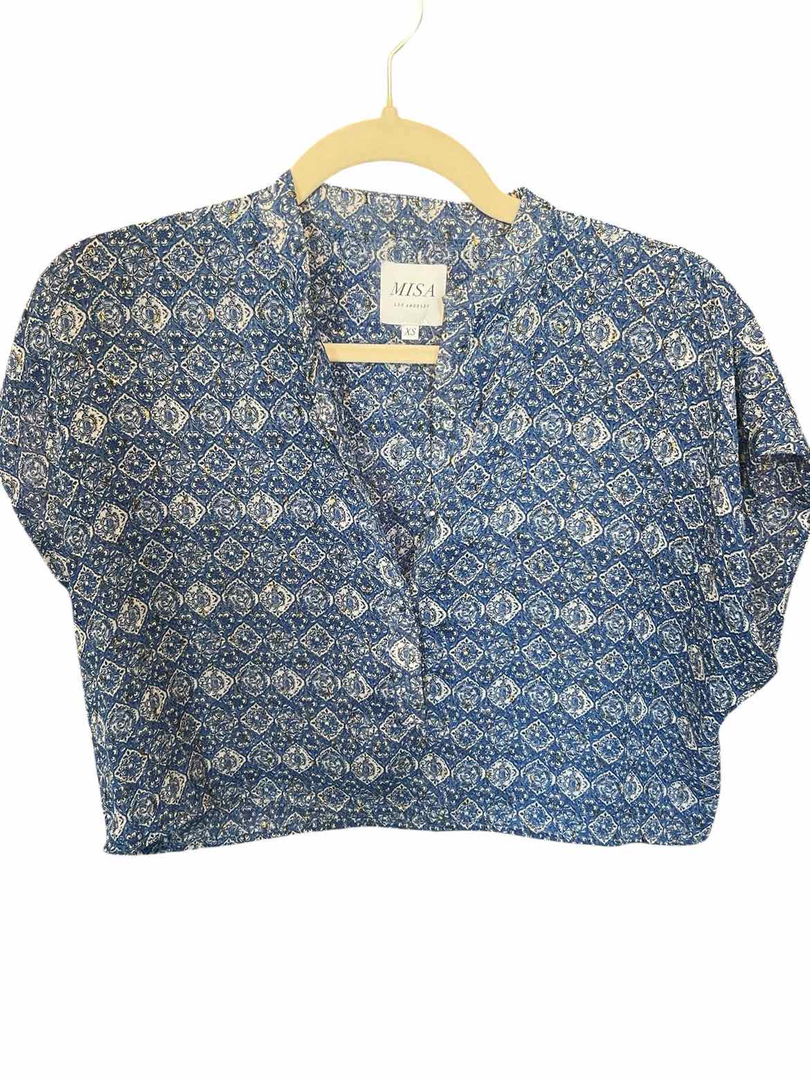 Misa Los Angeles Size XS Blue Blouse