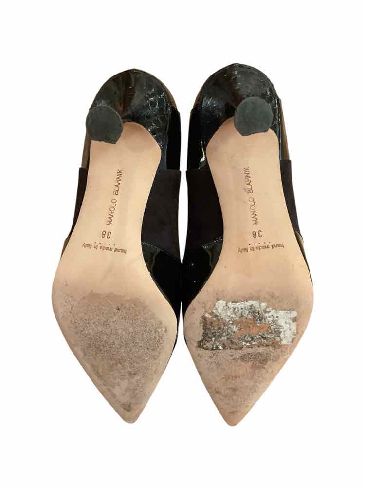 Manolo Blahnik Size 38 Black Shoes