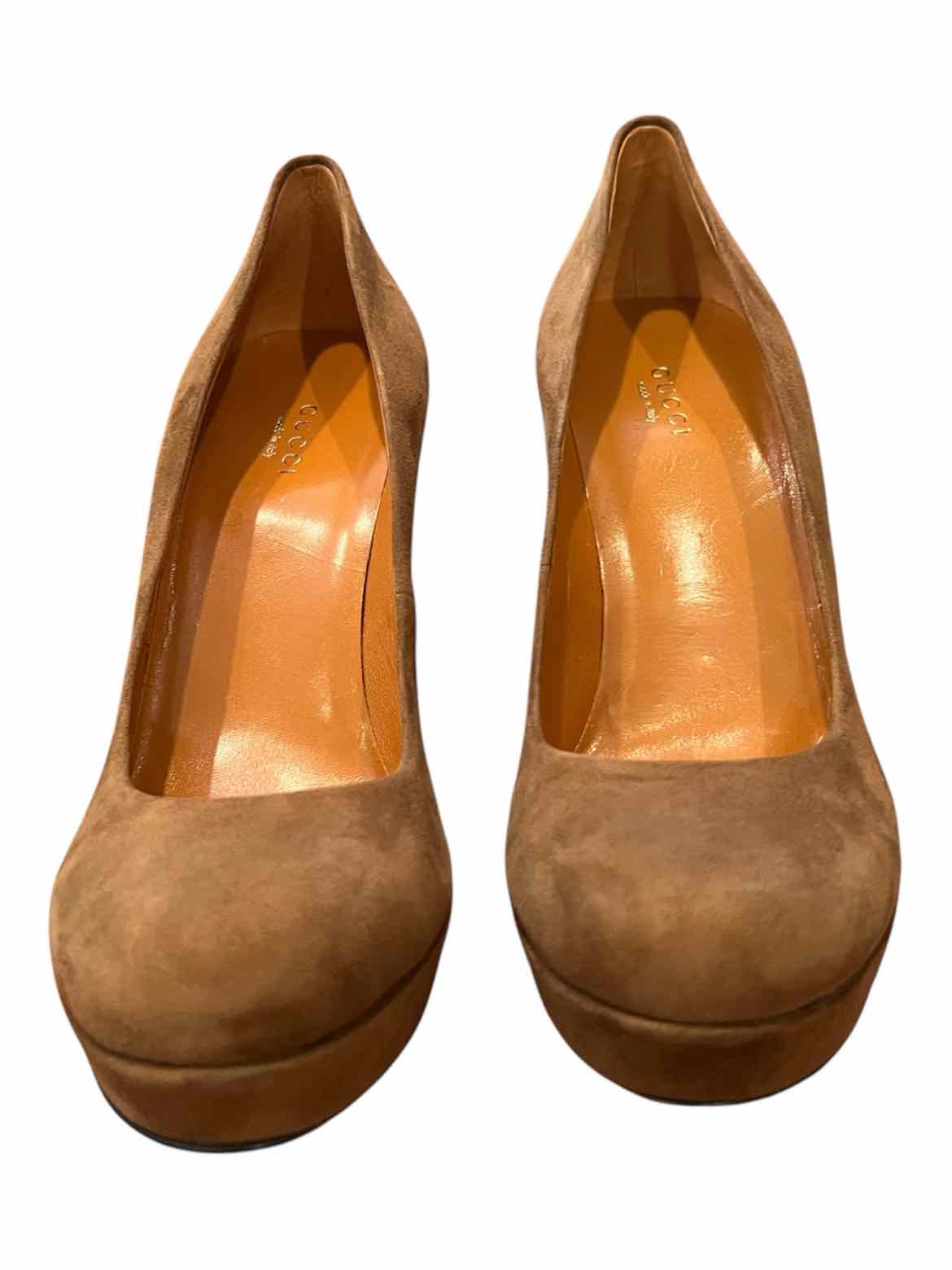 GUCCI Size 38.5 BROWN Shoes