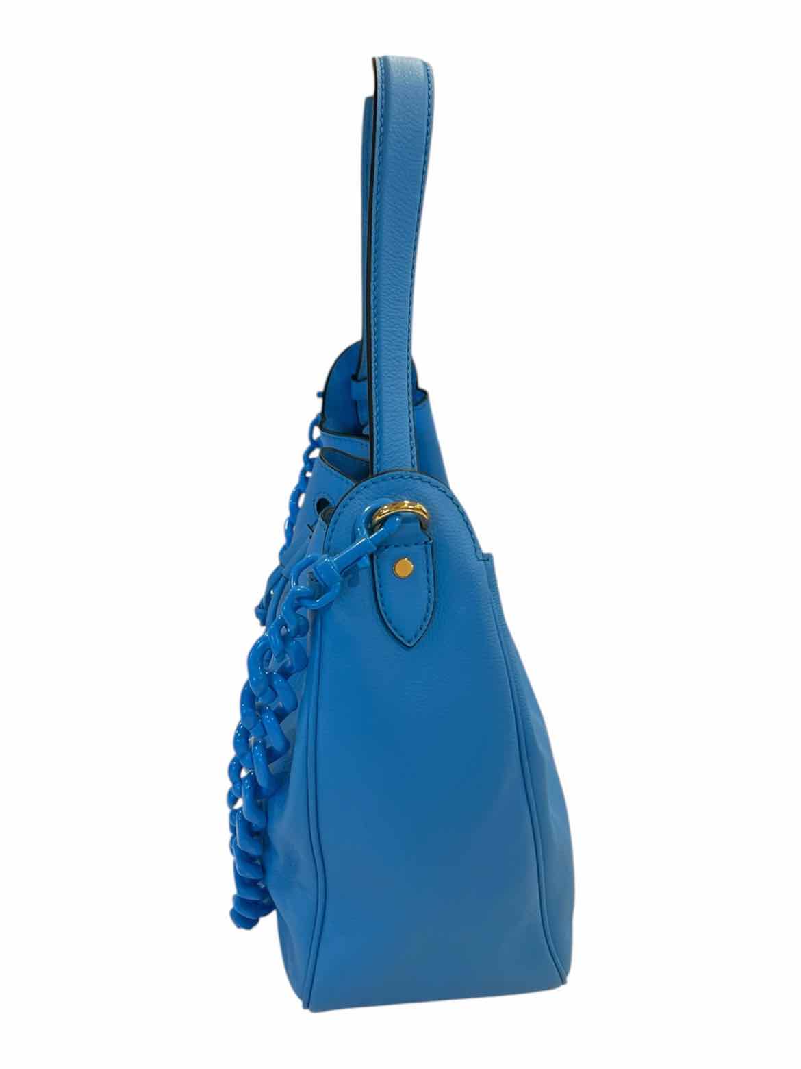 Versace Blue La Medusa Bucket Bag Purse