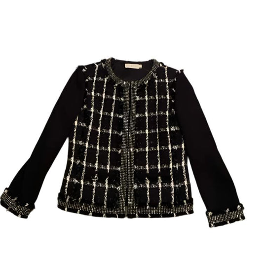 Tory Burch Size 4 Black/White BLAZER