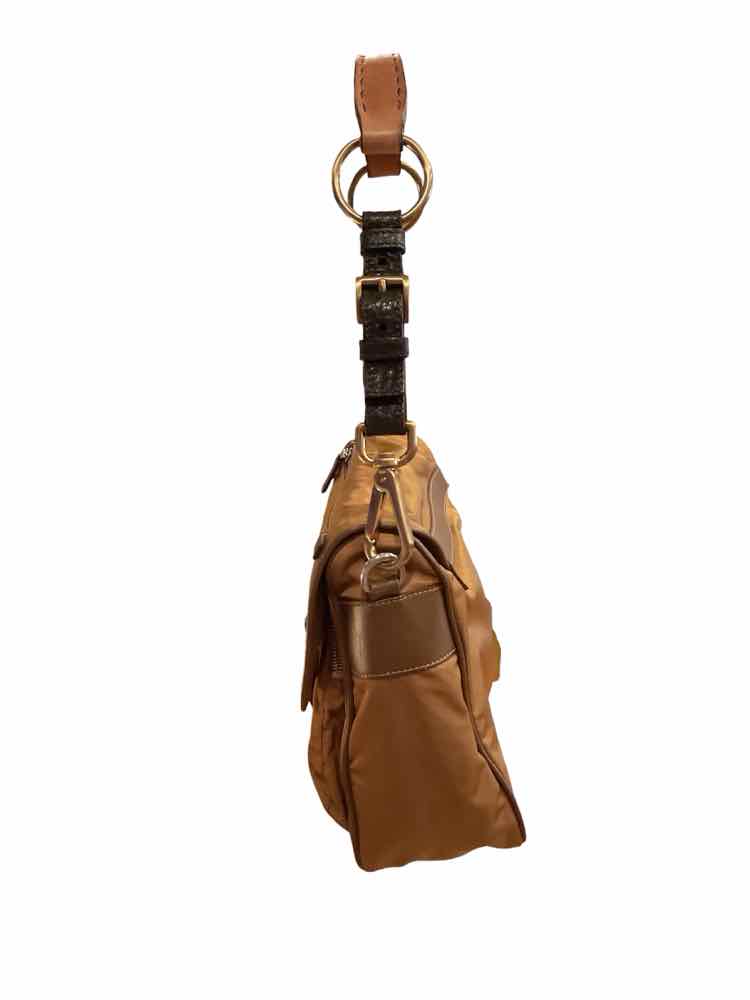 Prada Size Small Camel/Brown Tessuto Nylon Shoulder Bag Purse