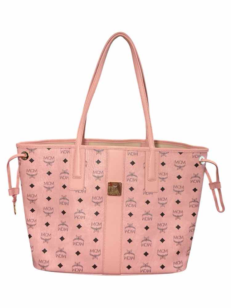 MCM Size Medium pink/gold hardware Purse