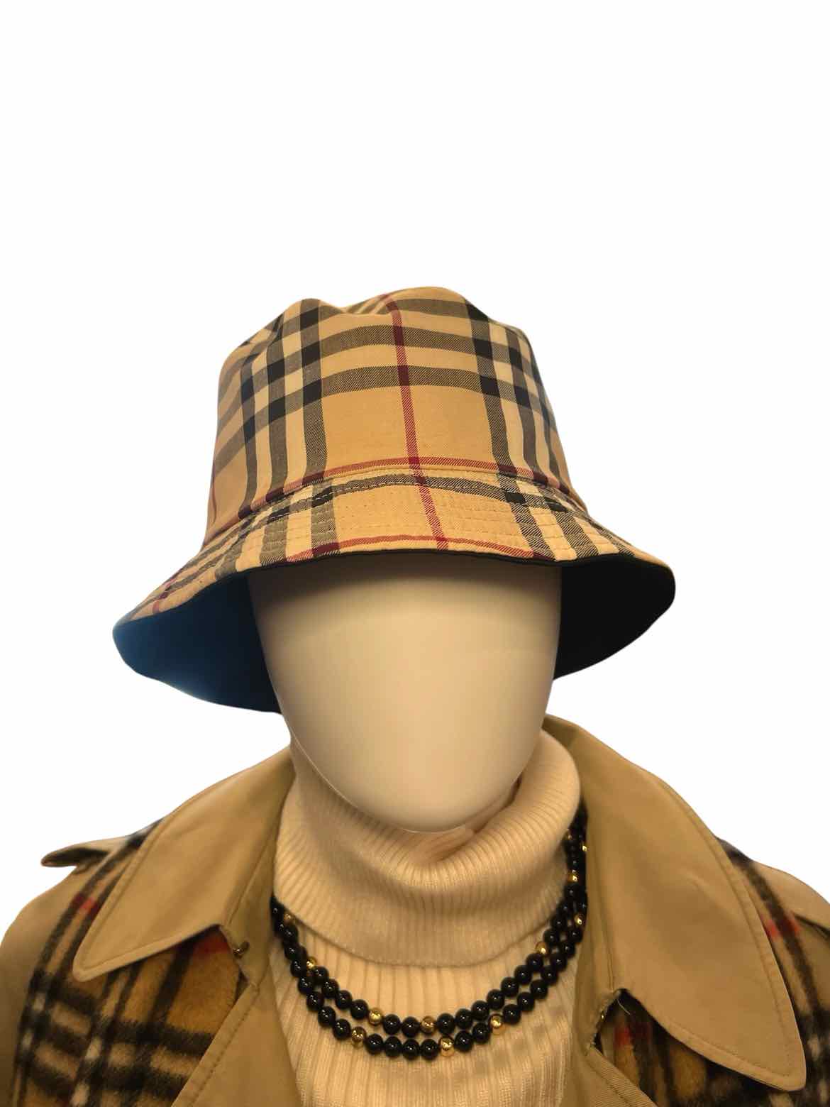 BURBERRY Size OS plaid/blk Hat