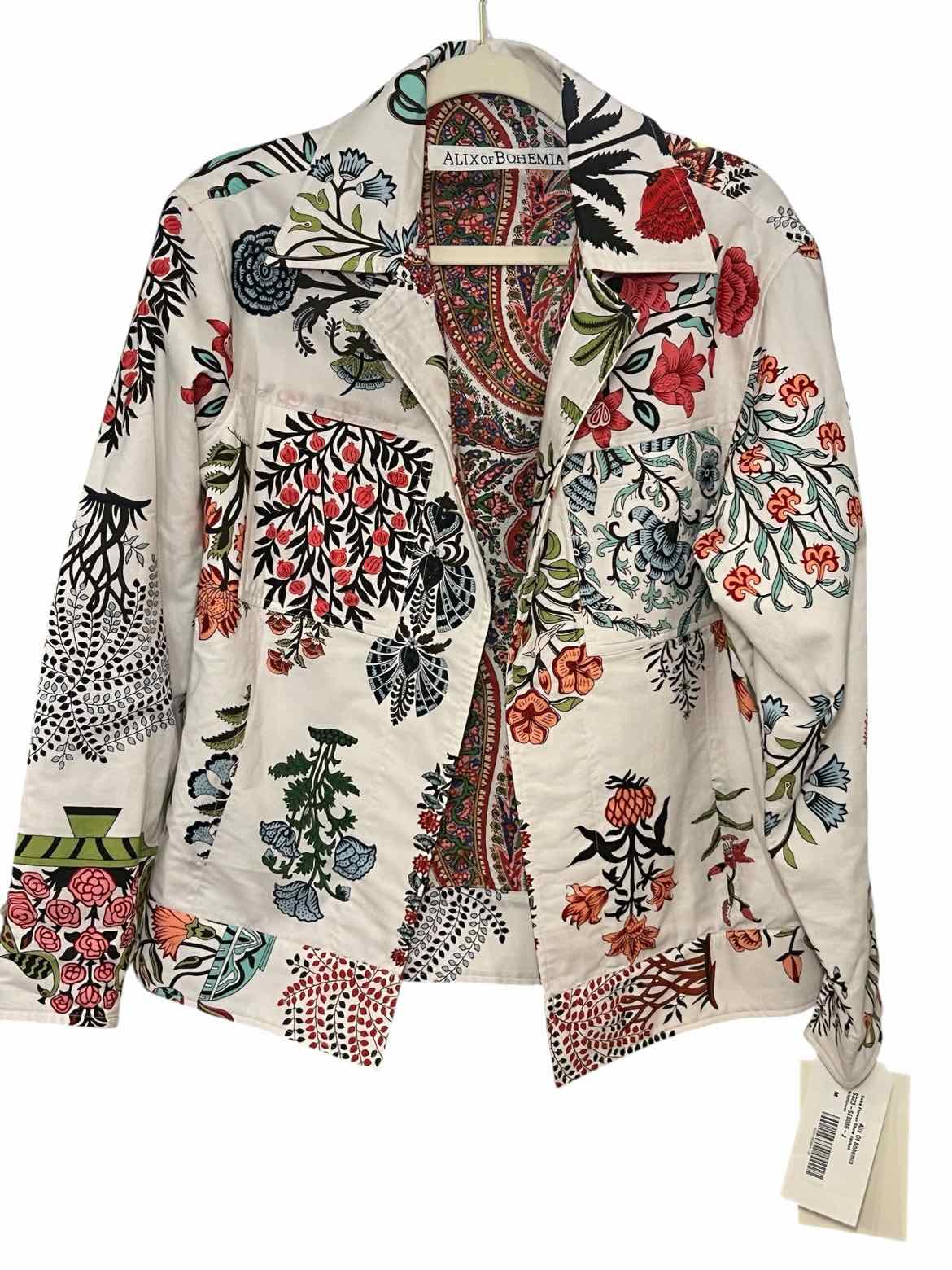 Alix of Bohemia Size M WH/FLORAL BLAZER