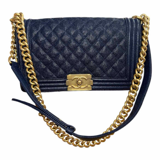 Chanel Size Medium Navy Purse