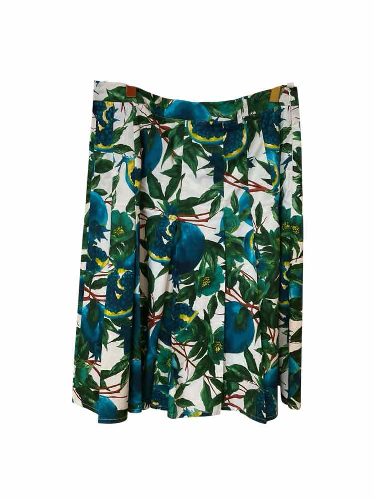 SAMANTHA SUNG Size 6 green/white/teal Skirt
