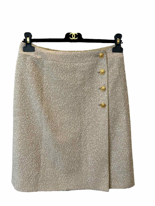 Chanel Size 38 BRN/CR/GOLD Skirt
