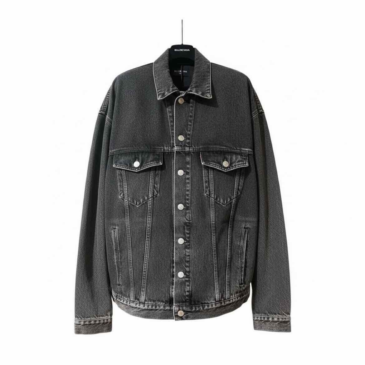 BALENCIAGA Size OS blk denim Jacket