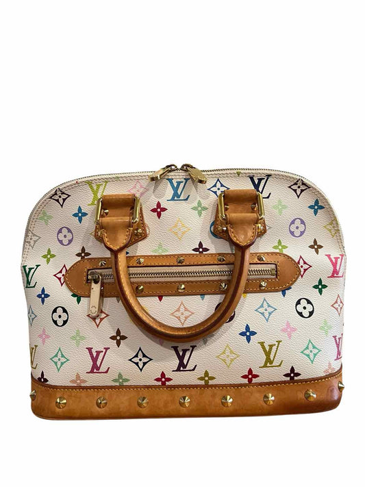 LOUIS VUITTON Size PM wh/rainbow/brn Purse