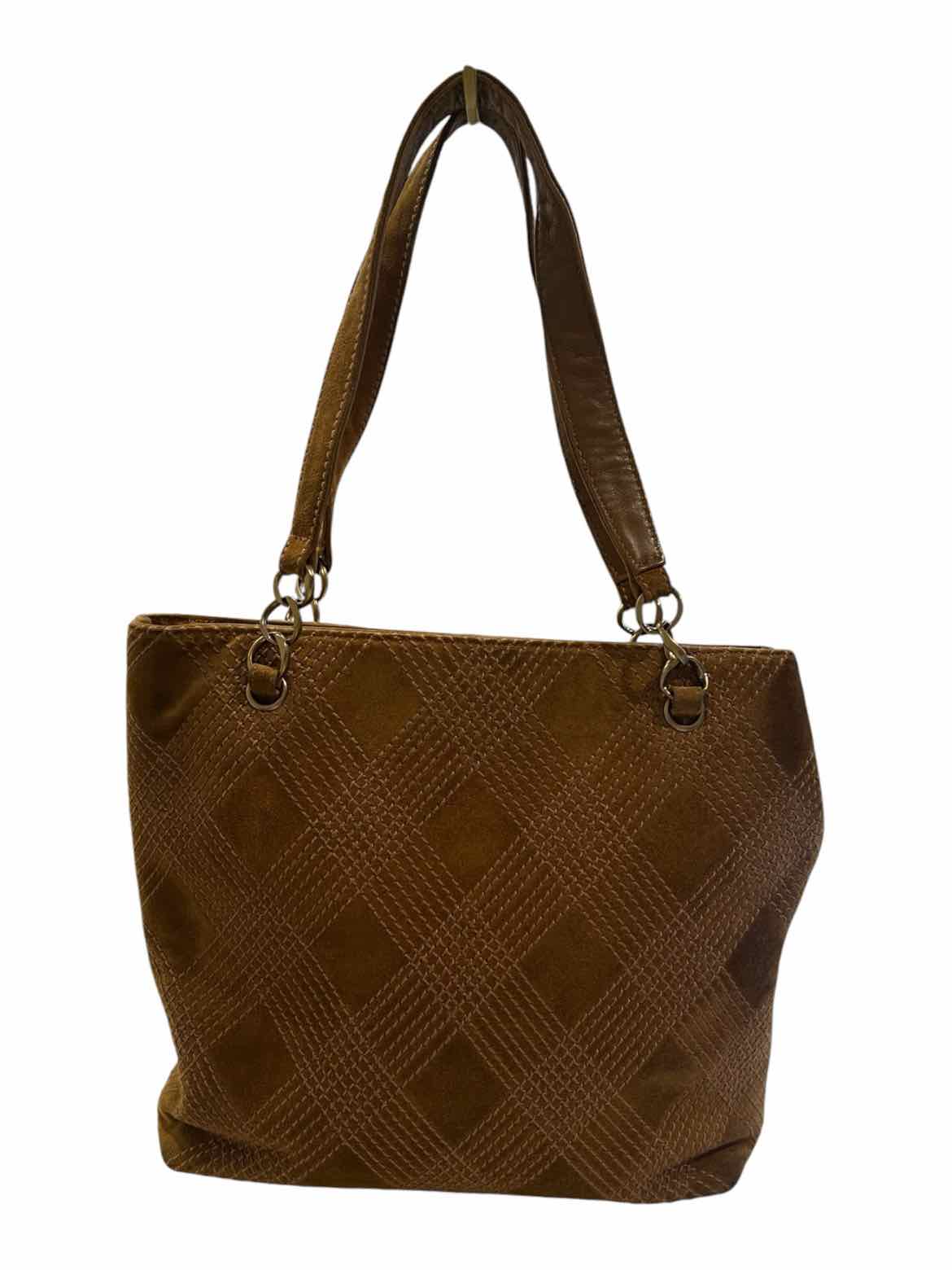 Chanel brown/gold hardware Suede Diamond Stitch Tote Purse