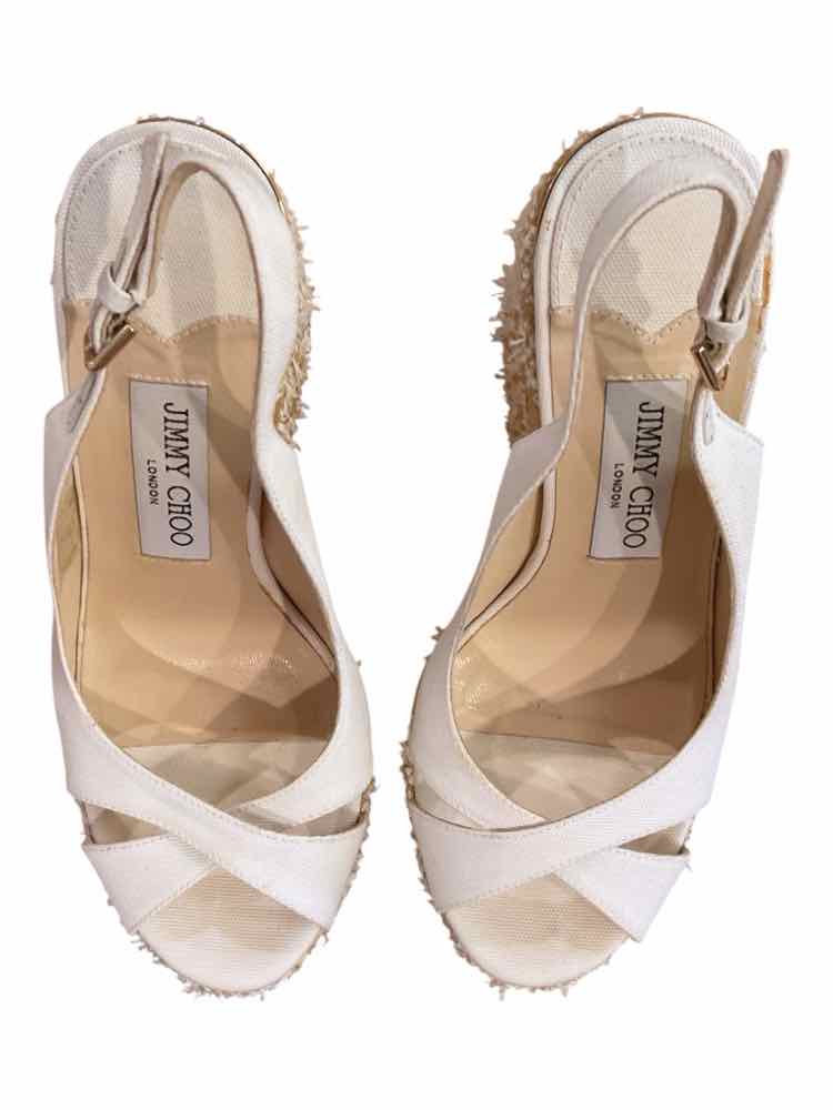 JIMMY CHOO Size 37.5 WH/BRN Shoes
