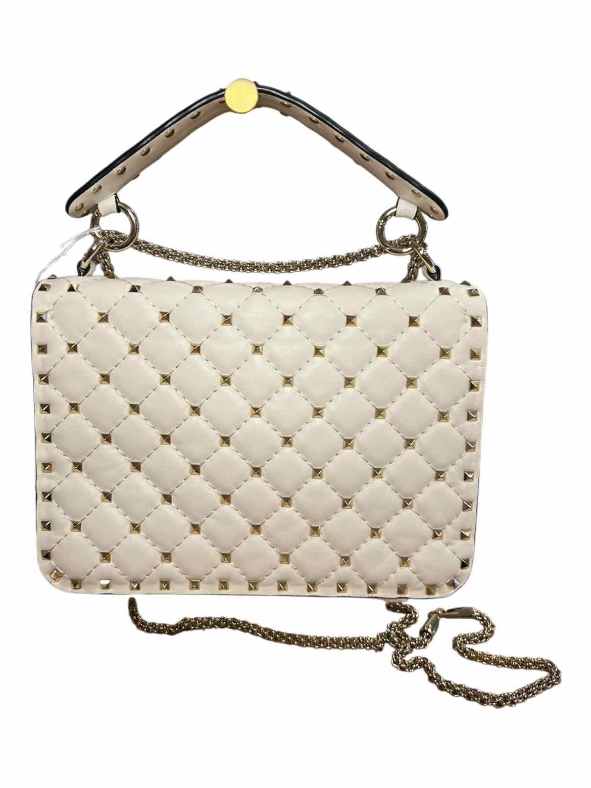 Valentino Garvani Size Medium Ivory/Gold Hardware Purse