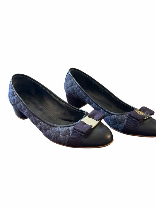 Ferragamo Size 8.5 Navy Shoes
