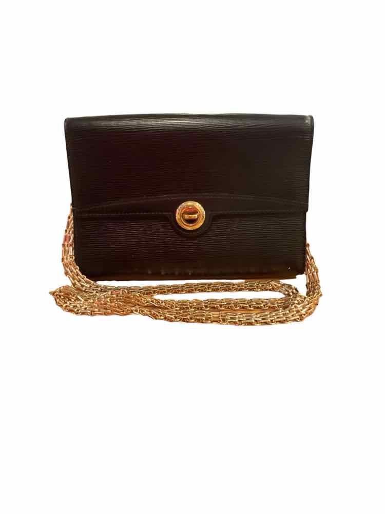LOUIS VUITTON black/gold hardware Pochette Arche Shoulder Bag Purse