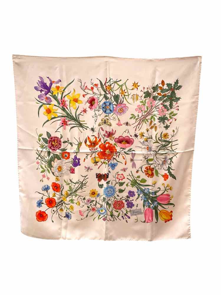 Gucci Size 90 ivory/floral Scarf